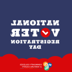 Graphic promoting National Voter 登记 Day with bold 